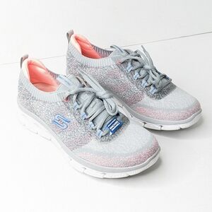 Skechers Glide Step Memory Foam Sneakers, Grey, Women's 8